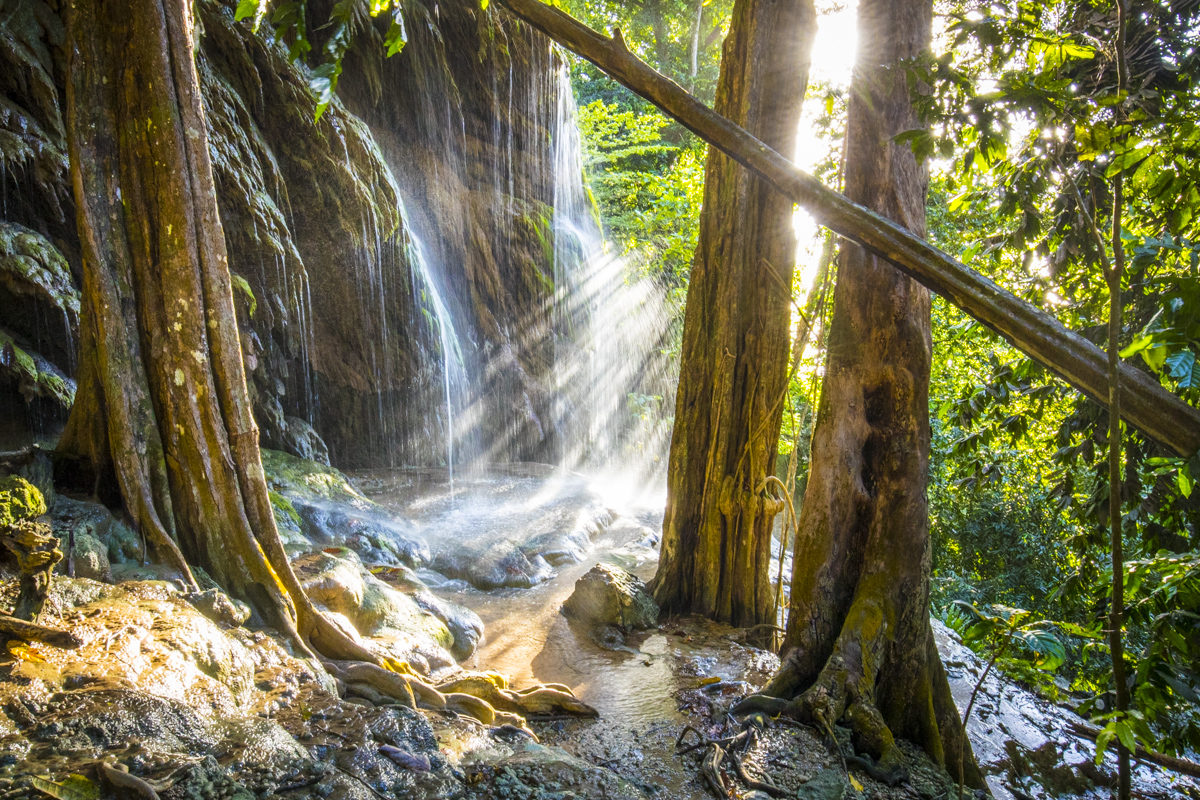 The Dales waterfall on Christmas Island