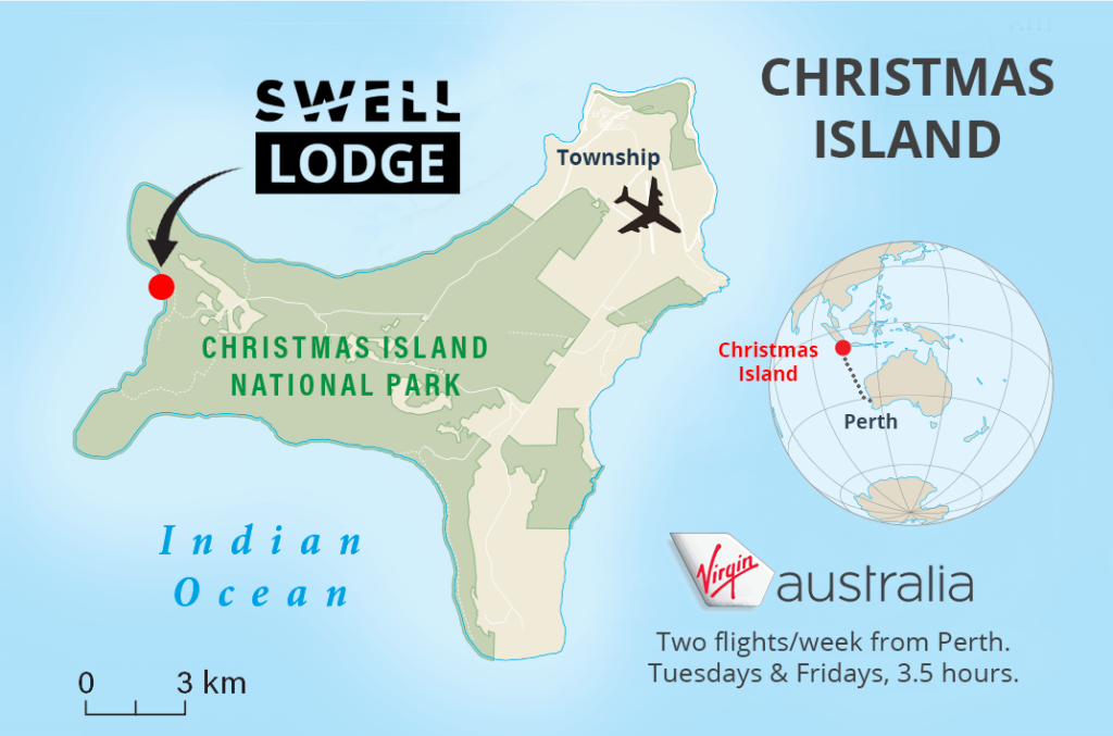 Christmas Island Map where is Christmas island swell lodge luxury eco-lodge